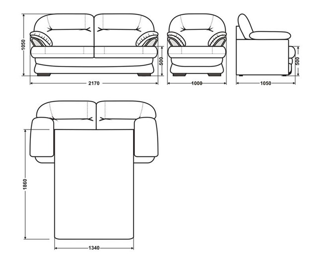 Прямой диван Квин 6 БД и 1 кресло в Орле - изображение 5