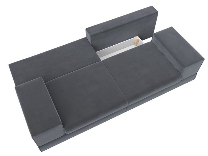 Прямой диван Лига-037, Серый (велюр) в Орле - изображение 2