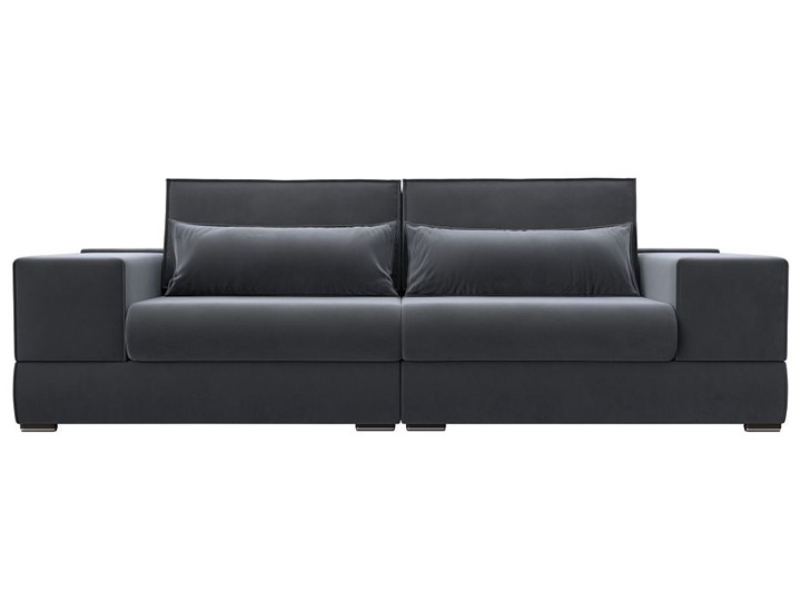 Прямой диван Лига-037, Серый (велюр) в Орле - изображение 8