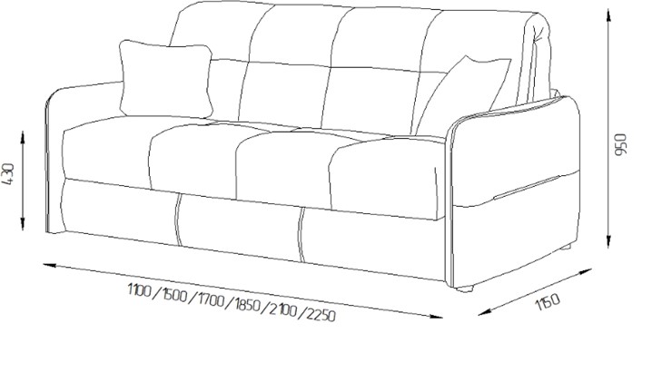 Прямой диван Токио 2 150 (НПБ) в Орле - изображение 6