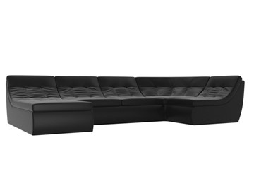 Модульный П-образный диван Холидей, Черный (экокожа) в Орле
