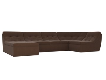 Модульный П-образный диван Холидей, Коричневый (рогожка) в Орле
