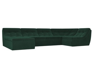 Модульный П-образный диван Холидей, Зеленый (велюр) в Орле