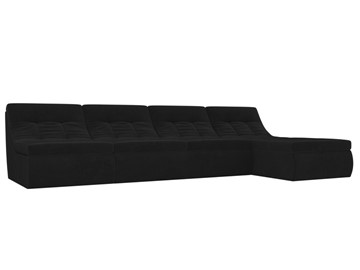 Большой модульный диван Холидей, Черный (велюр) в Орле