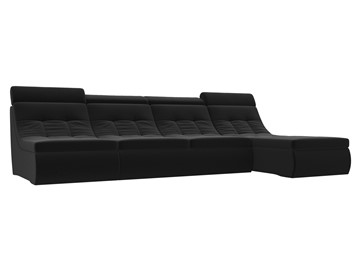 Модульный раскладной диван Холидей люкс, Черный (микровельвет) в Орле
