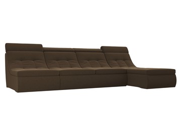 Большой модульный диван Холидей люкс, Коричневый (микровельвет) в Орле