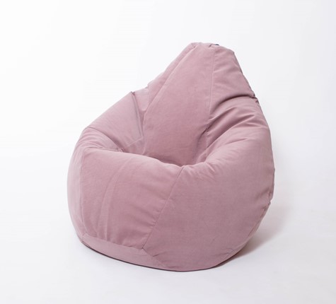 Кресло-мешок Груша большое, велюр однотон, пыльная роза в Орле - изображение
