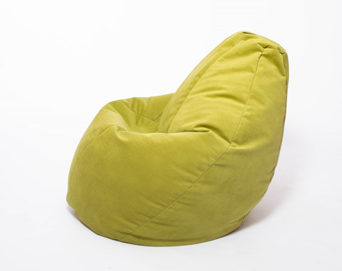 Кресло-мешок Груша малое, велюр однотон, травянное в Орле - изображение 2
