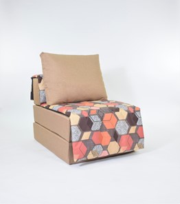 Бескаркасное кресло-кровать Харви, песочный-геометрия браун в Орле