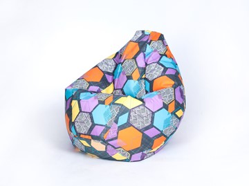 Кресло-мешок Груша малое, велюр принт, геометрия в Орле