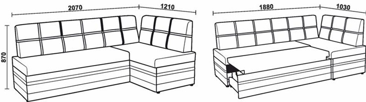 Кухонный диван НЕО КМ-06 ДУ с механизмом в Орле - изображение 5