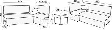 Угловой кухонный диван Нео КМ 3 с механизмом 2000*1110 в Орле - предосмотр 20