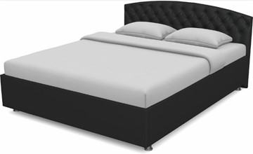 Полутороспальная кровать Пальмира 1400 с основанием (Nitro Black) в Орле