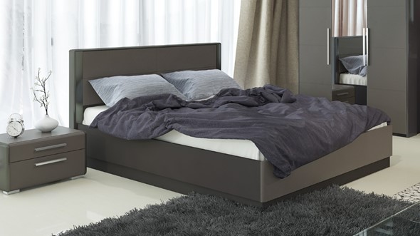 Кровать с механизмом 2-спальная Наоми 1600, цвет Фон серый, Джут СМ-208.01.02 в Орле - изображение