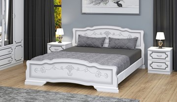 Кровать в спальню Карина-6 (Белый Жемчуг) 160х200 в Орле