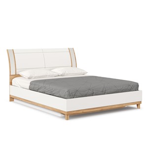Кровать 2-спальная Бари 1600 с подъёмным механизмом Дуб Золотой/Белый ЛД 698.220 в Орле