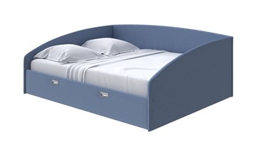 Кровать 2-спальная Bono 160х200, Велюр (Scandi Cotton 22 Морская гроза) в Орле