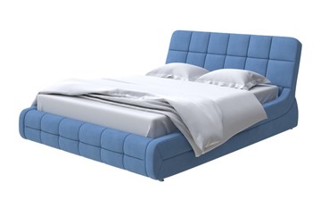Спальная кровать Corso-6 200х200, Рогожка (Тетра Голубой) в Орле