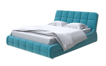 Двуспальная кровать Corso-6 200х200, Велюр (Forest 562 Голубой) в Орле