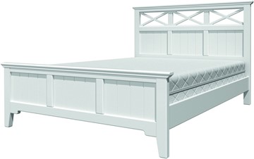 Кровать 2-спальная Грация-5 с белым карнизом (Белый Античный) 160х200 в Орле