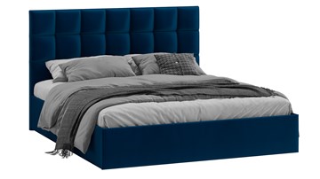 Кровать двуспальная с подъемным механизмом Эмбер (Велюр Confetti Blue) в Орле