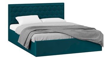 Спальная кровать с подъемным механизмом Порто (Велюр Confetti Izumrud) с заглушиной в Орле