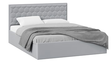 Кровать 2-спальная с подъемным механизмом Порто (Велюр Confetti Silver) с заглушиной в Орле
