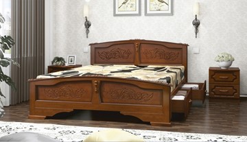 Кровать с выкатными ящиками Елена (Орех) 180х200 в Орле