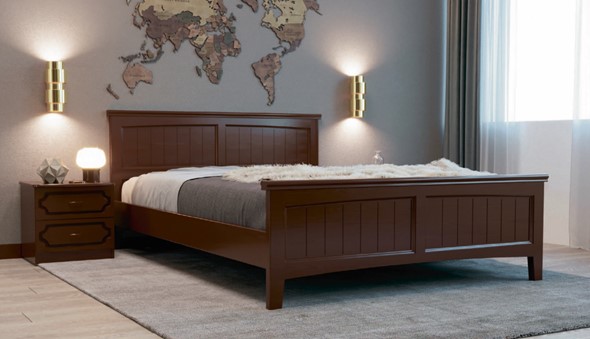 Полутороспальная кровать Грация-4 (Орех) 140х200 в Орле - изображение