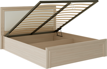 Двуспальная кровать с механизмом Глэдис М32 (Шимо светлый/Белый текстурный) в Орле - предосмотр 1