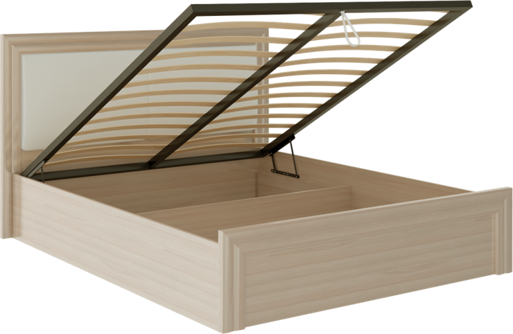 Двуспальная кровать с механизмом Глэдис М32 (Шимо светлый/Белый текстурный) в Орле - изображение 1