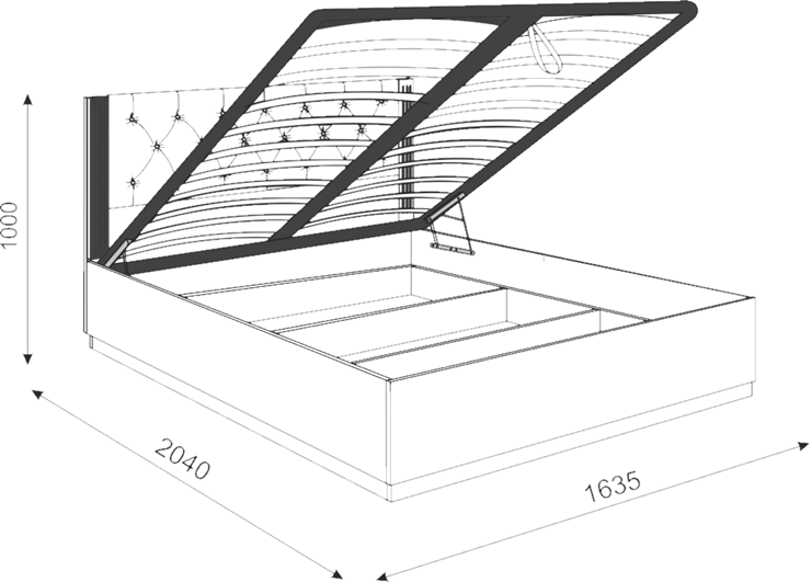 Кровать с подъемным механизмом Тиффани М25 в Орле - изображение 2