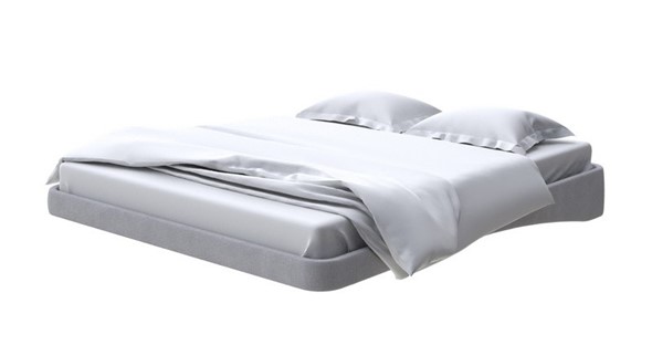 Кровать двуспальная парящая 160х200, Рогожка (Тетра Стальной) в Орле - изображение
