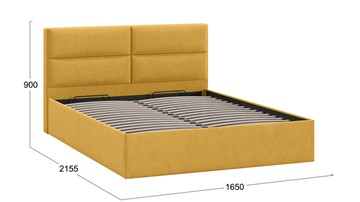 Кровать с механизмом 2-спальная Глосс Тип 1 (Микровелюр Wellmart Yellow) в Орле - предосмотр 1
