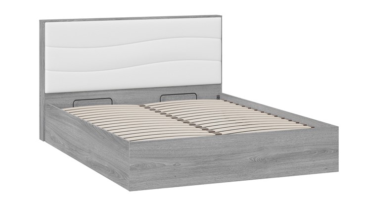 Кровать с механизмом 2-спальная Миранда тип 1 (Дуб Гамильтон/Белый глянец) в Орле - изображение 2