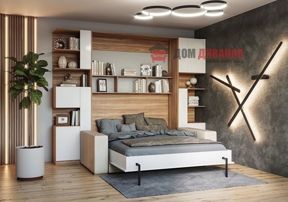 Кровать-шкаф с диваном Дина, 1400х2000 в Орле - изображение
