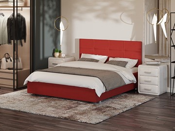Кровать двуспальная Proson Neo 160х200, Велюр (Forest 13 Красный) в Орле