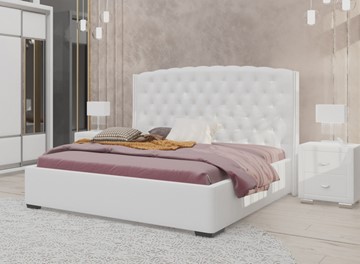 Кровать в спальню Dario Slim 160x200, Экокожа (Белый) в Орле