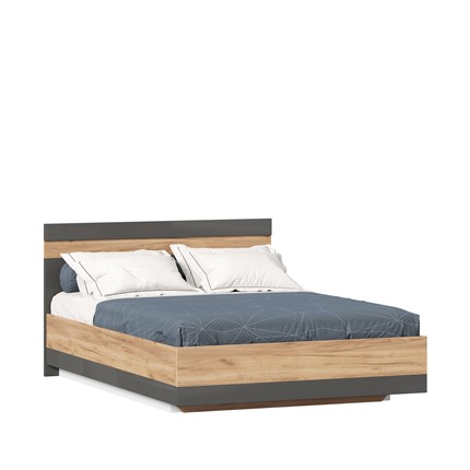 Полутороспальная кровать Фиджи 1400 с подъемным механизмом ЛД 659.075, Дуб золотой/Антрацит в Орле - изображение