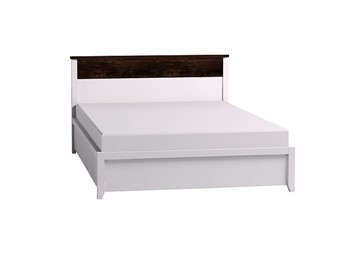 Полутороспальная кровать Норвуд 33 с гибкими ламелями дерево, Белый-Орех шоколадный в Орле