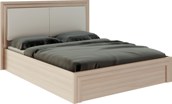 Двуспальная кровать с механизмом Глэдис М32 (Шимо светлый/Белый текстурный) в Орле - изображение