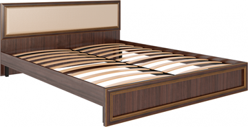 Кровать 2-спальная Беатрис М10 с мягким изголовьем (Орех Гепланкт) в Орле