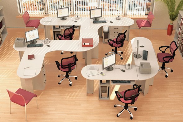 Набор мебели в офис Классик для 5 сотрудников в Орле - изображение
