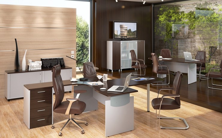 Офисная мебель OFFIX-NEW для двух сотрудников и руководителя в Орле - изображение
