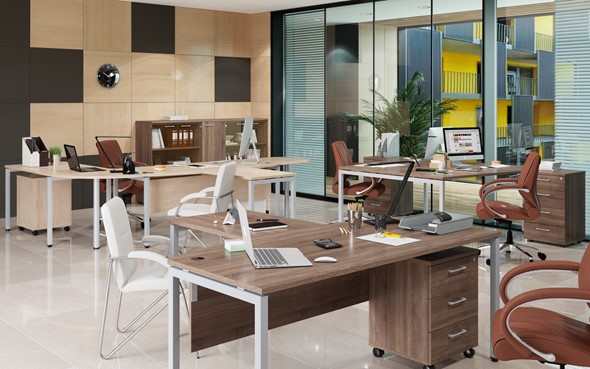 Мебель для персонала Xten S 1 - один стол с приставным брифингом в Орле - изображение