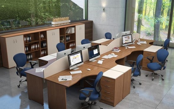Офисный комплект мебели IMAGO - рабочее место, шкафы для документов в Орле - изображение