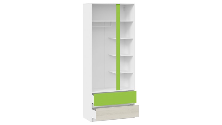Распашной шкаф Сканди СМ-386.07.26-26 (Дуб Гарден, Белая, Зеленый) в Орле - изображение 2