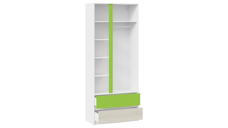 Распашной шкаф Сканди СМ-386.07.26-26 (Дуб Гарден, Белая, Зеленый) в Орле - изображение 3