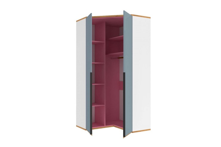 Угловой шкаф Урбан 528.060, белый/розовый в Орле - изображение 2