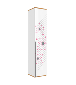 Шкаф одностворчатый Урбан 528.040, белый/розовый в Орле